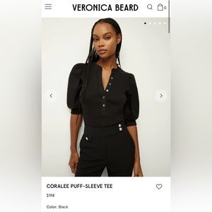 Veronica Beard Coralee Black Top - Size Medium
